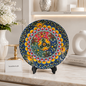 8 Inch Decorative Ceramic Quarter Plate | Luxury Floral Dinnerware Plate