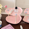 2-Tier Aesthetic Vanity Organizer – Heart & Cloud-Shaped Cosmetic Storage Stand