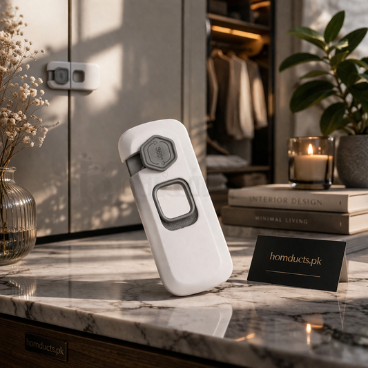 Child Safety Wardrobe Lock – Self Adhesive Cabinet & Drawer Lock for Children