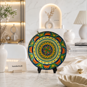 8 Inch Hand-Painted Decorative Ceramic Quarter Plate | Premium Dinnerware & Home Décor