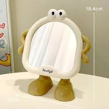 Cute Cartoon Standing Vanity Mirror – Desktop Makeup Mirror with Fun Character Design