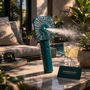 Premium Portable Handheld Mist Fan – Rechargeable Cooling Spray Fan for Summer