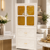 Luxury Modular Folding Storage Cabinet with Transparent Doors | Multi-Layer Wardrobe Organizer