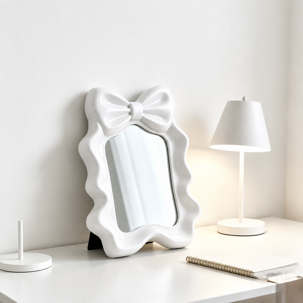 Cute Bow-Shaped Tabletop Vanity Mirror