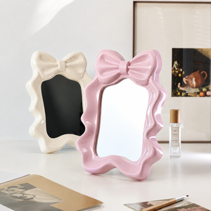 Cute Bow-Shaped Tabletop Vanity Mirror