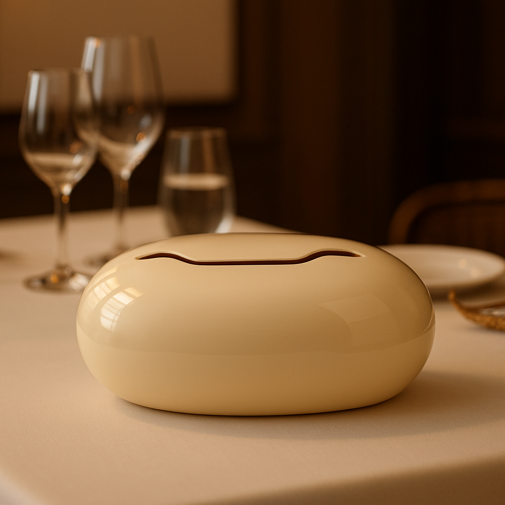 Luxury Pebble Shape Tissue Box – Modern Decorative Tissue Holder for Living Room, Office & Dining Table