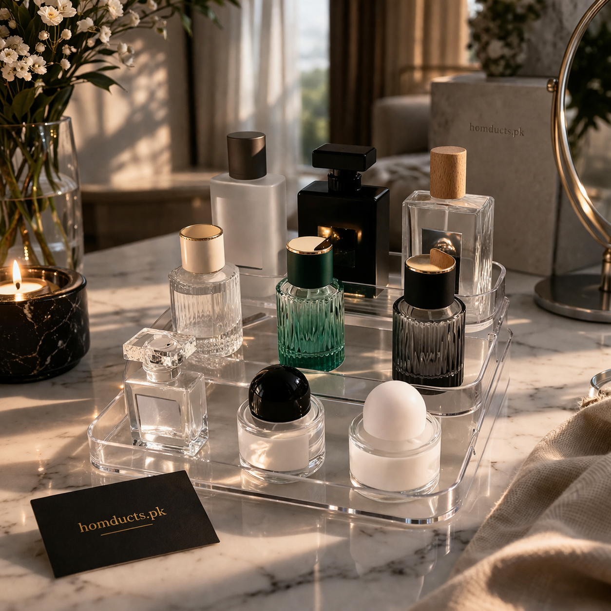 Desktop Perfume And Cosmetic Organizer (Imported High Quality)