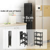 Foldable Heavy-Duty Kitchen Storage Rack with Wheels – 3, 4 & 5 Layer Multipurpose Organizer Shelf