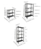Foldable Heavy-Duty Kitchen Storage Rack with Wheels – 3, 4 & 5 Layer Multipurpose Organizer Shelf