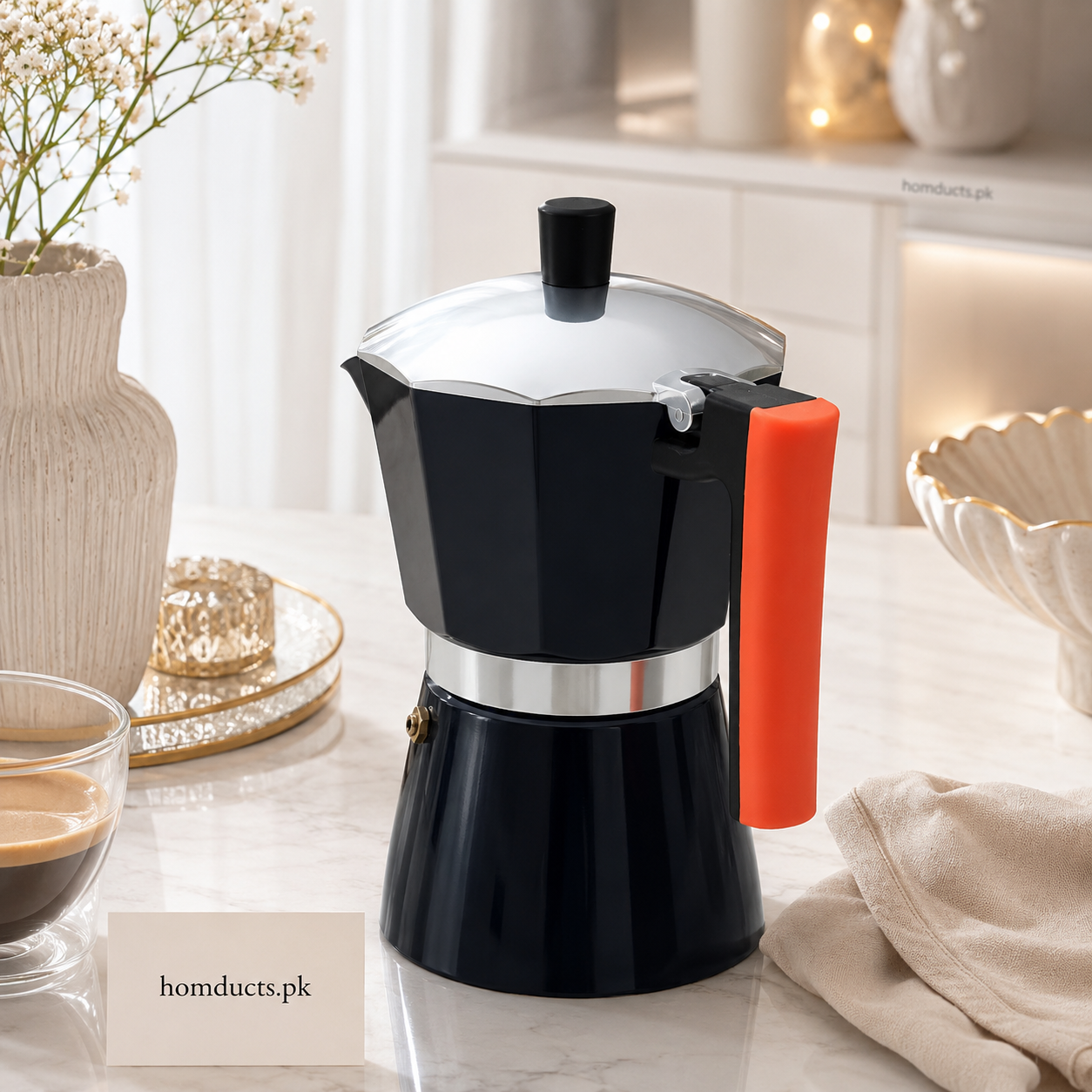 Premium Aluminum Italian Moka Pot Espresso Coffee Maker | Stovetop Coffee Percolator