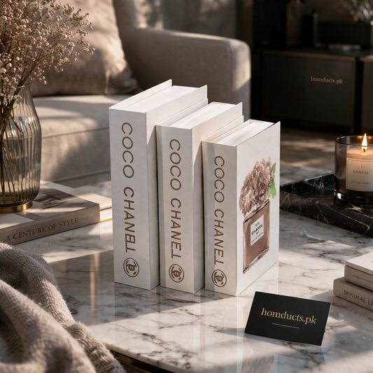 Luxury Decorative Book Storage Box Set – Elegant Faux Books Organizer for Home Décor & Hidden Storage (3 Pieces)