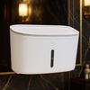Luxury Wall-Mounted Tissue Box Holder with Dust-Proof Lid & Storage Shelf