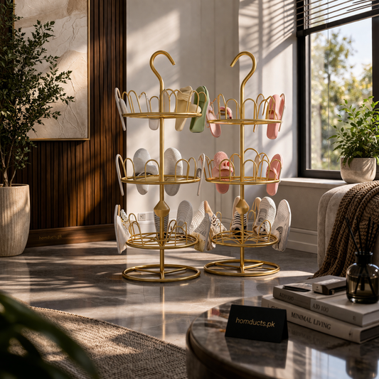 Multi-Tier Shoe Rack with Slipper Hanger – Space Saving Floor Organizer Stand