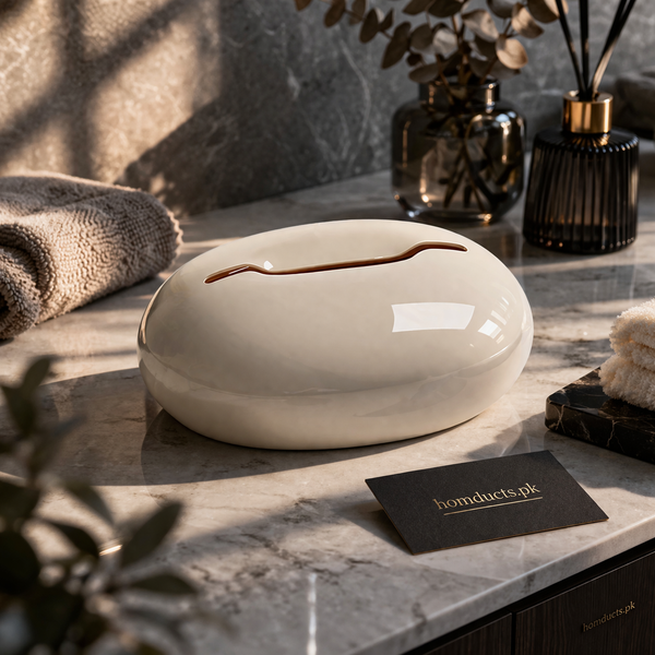 Luxury Pebble Shape Tissue Box – Modern Decorative Tissue Holder for Living Room, Office & Dining Table