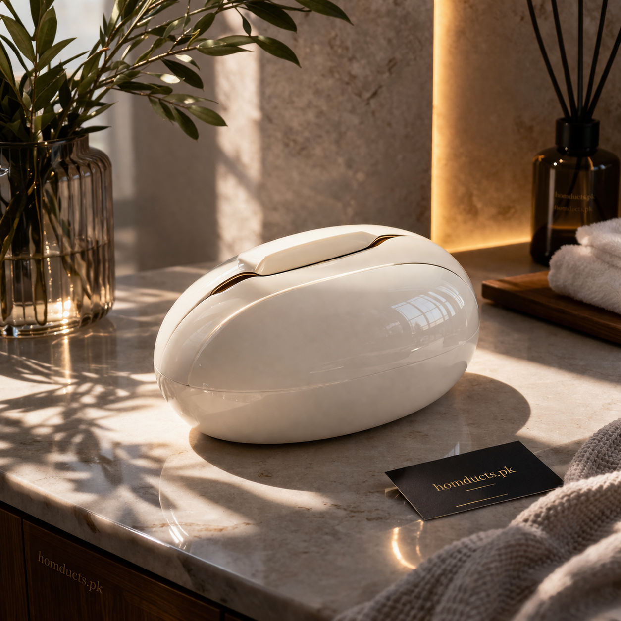 Luxury Pebble Shape Tissue Box – Modern Decorative Tissue Holder for Living Room, Office & Dining Table
