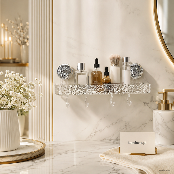 Luxury Suction Shelf With Hooks (High Quality)