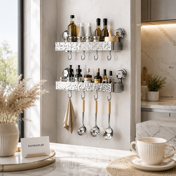 Luxury Suction Shelf With Hooks (High Quality)
