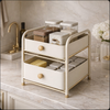 Luxury 2-Tier Kitchen Counter Organizer with Drawers – Premium Metal Storage Rack for Spices, Coffee & Essentials