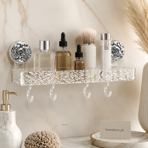 Luxury Suction Shelf With Hooks (High Quality)