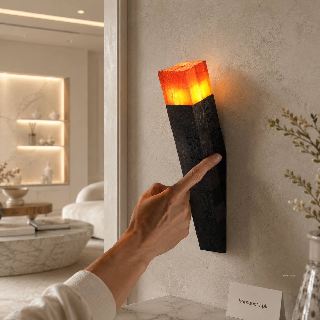 Minecraft Torch Lamp LED Night Light – Rechargeable Pixel Gaming Room Decor