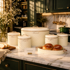 Luxury 5-Piece Bread Bin & Kitchen Canister Set with Serving Tray – Premium Storage Collection