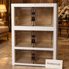 Luxury Modular Storage Cabinet with Transparent Doors – 3, 4 & 5 Layer Organizer | Homducts.pk