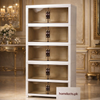 Luxury Modular Storage Cabinet with Transparent Doors – 3, 4 & 5 Layer Organizer | Homducts.pk