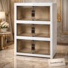 Luxury Modular Storage Cabinet with Transparent Doors – 3, 4 & 5 Layer Organizer | Homducts.pk