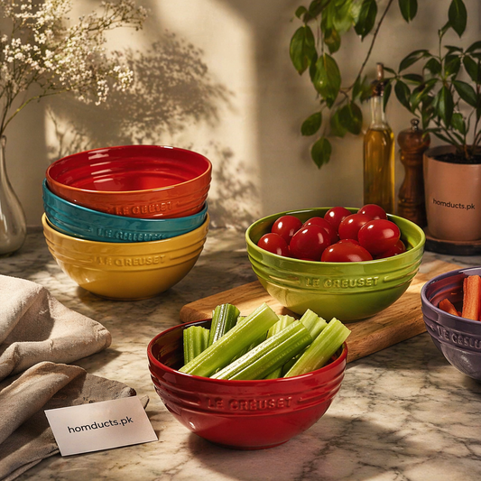 Original Le Creuset Ceramic Serving Bowls Set – Premium Multi-Purpose Kitchen & Dining Bowls