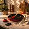 Le Creuset Signature Cast Iron Square Grill Pan – Premium Ribbed Skillet for Perfect Searing & Grilling