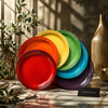Le Creuset Premium Stoneware Serving Plates Set – Luxury Multicolor Dinner & Serving Dish Collection