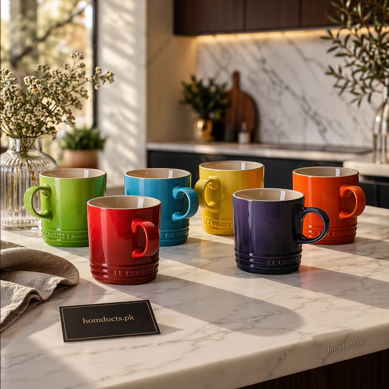 Le Creuset Style Premium Ceramic Mug Set – Luxury Coffee & Tea Cups for Modern Kitchen