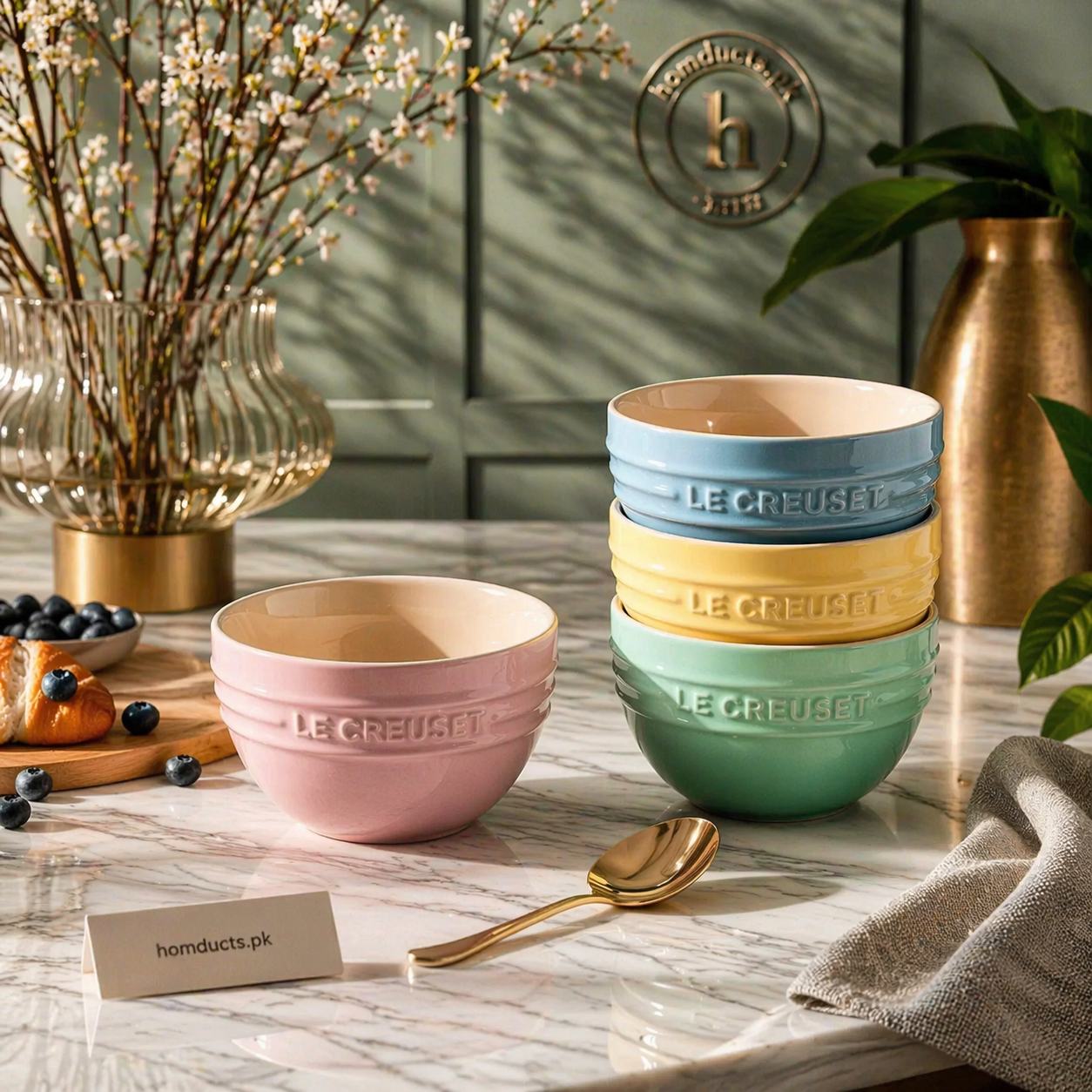 Le Creuset Sorbet Collection Ceramic Rice Bowl Set – Premium Serving Bowls (6 Pieces)
