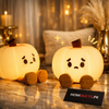 Adorable Pumpkin Silicone LED Night Light - USB Rechargeable & Touch Control