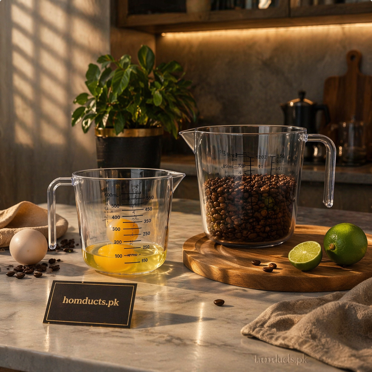 Premium Transparent Measuring with Dual Scale Markings – Multi-Purpose Kitchen Measuring Cup