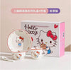 Hello Kitty 4-Piece Kids Dinner Set – Premium Ceramic Bowl, Plate, Cup & Spoon Gift Set