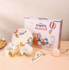 Disney Donald Duck 5-Piece Kids Dinner Set – Premium Ceramic Plate, Bowl, Cup, Spoon & Chopsticks Gift Set