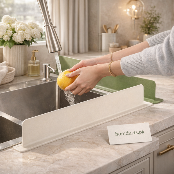 Luxury Suction Sink Water Blocking Plate – Premium Splash Guard for Kitchen Countertops