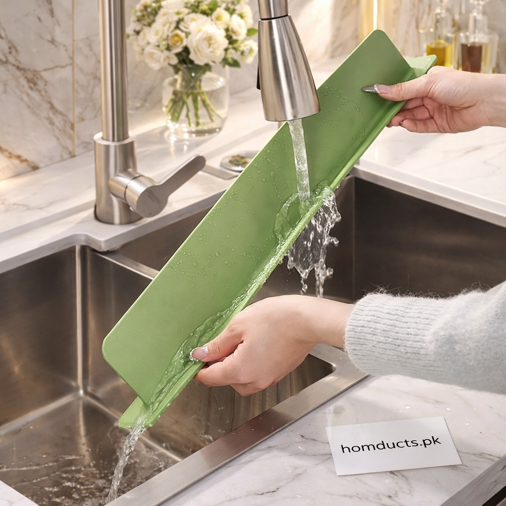 Luxury Suction Sink Water Blocking Plate – Premium Splash Guard for Kitchen Countertops