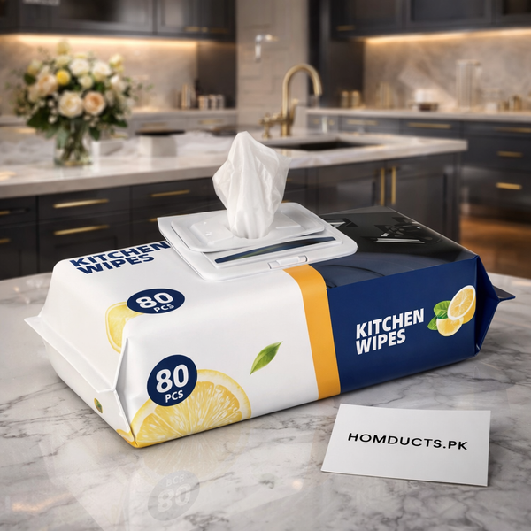Oil & Grease Remover Kitchen Cleaning Wipes – Wash-Free & Gentle on Hands