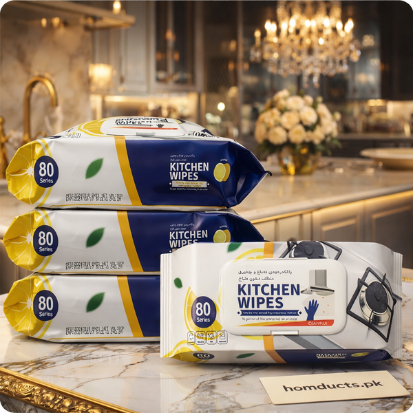 Oil & Grease Remover Kitchen Cleaning Wipes – Wash-Free & Gentle on Hands
