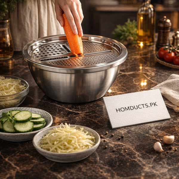 3in1 Stainless Steel Colander With Grater