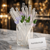 Butterfly Charm Glass Straw Set – 6Pcs Reusable Straws with Cleaner