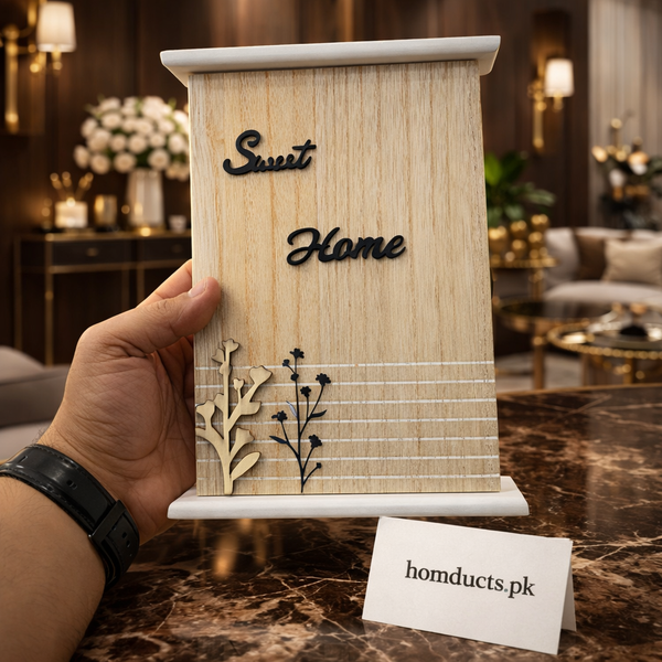 Luxury Wooden “Sweet Home” Wall Key Holder & Decorative Storage Box