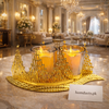 Luxury Golden Double Candle Holder Set with Glass Votives | Elegant Home Décor – Homducts.pk