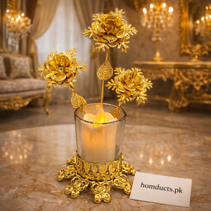 Luxury Golden Floral Decorative Table Centerpiece