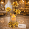 Luxury Golden Floral Decorative Table Centerpiece