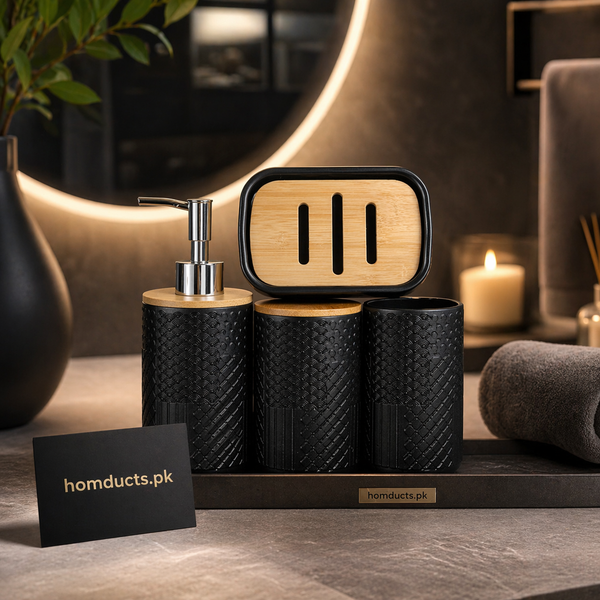 Premium Bathroom Accessories Set with Soap Dispenser & Organizer Tray