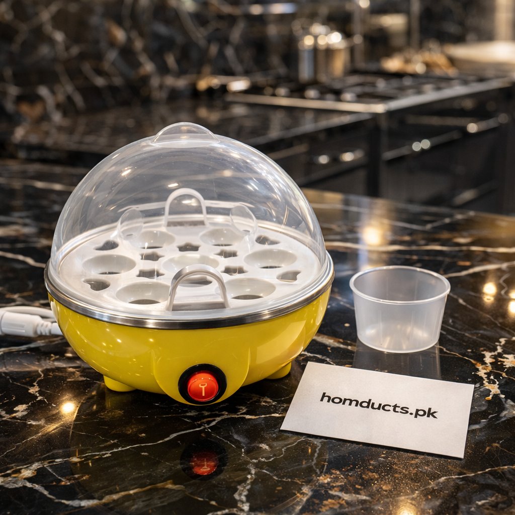 Electric Egg Boiler – Luxury Automatic Egg Cooker (Up to 7 Eggs, 350W)