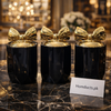 Luxury Black & Gold Bow Ceramic Canister Set (3-Piece Coffee, Tea & Sugar Jars)